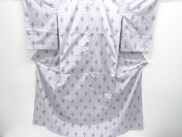 JAPANESE KIMONO / HITOE KIMONO / SILK / TSUMUGI / WOVEN KASURI PATTERN